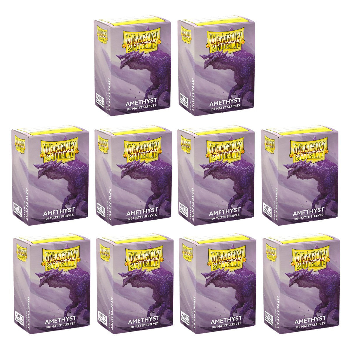 Dragon Shield Sleeves Standard Size Matte Amethyst 100 Ct 10 Packs ATMDSH11060K1