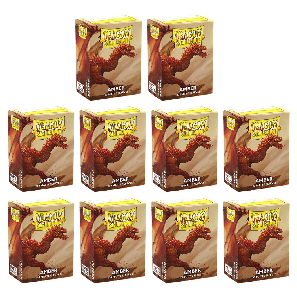 Dragon Shield Sleeves Standard Size Matte Amber 100 ct 10 Packs ATMDSH11059K1