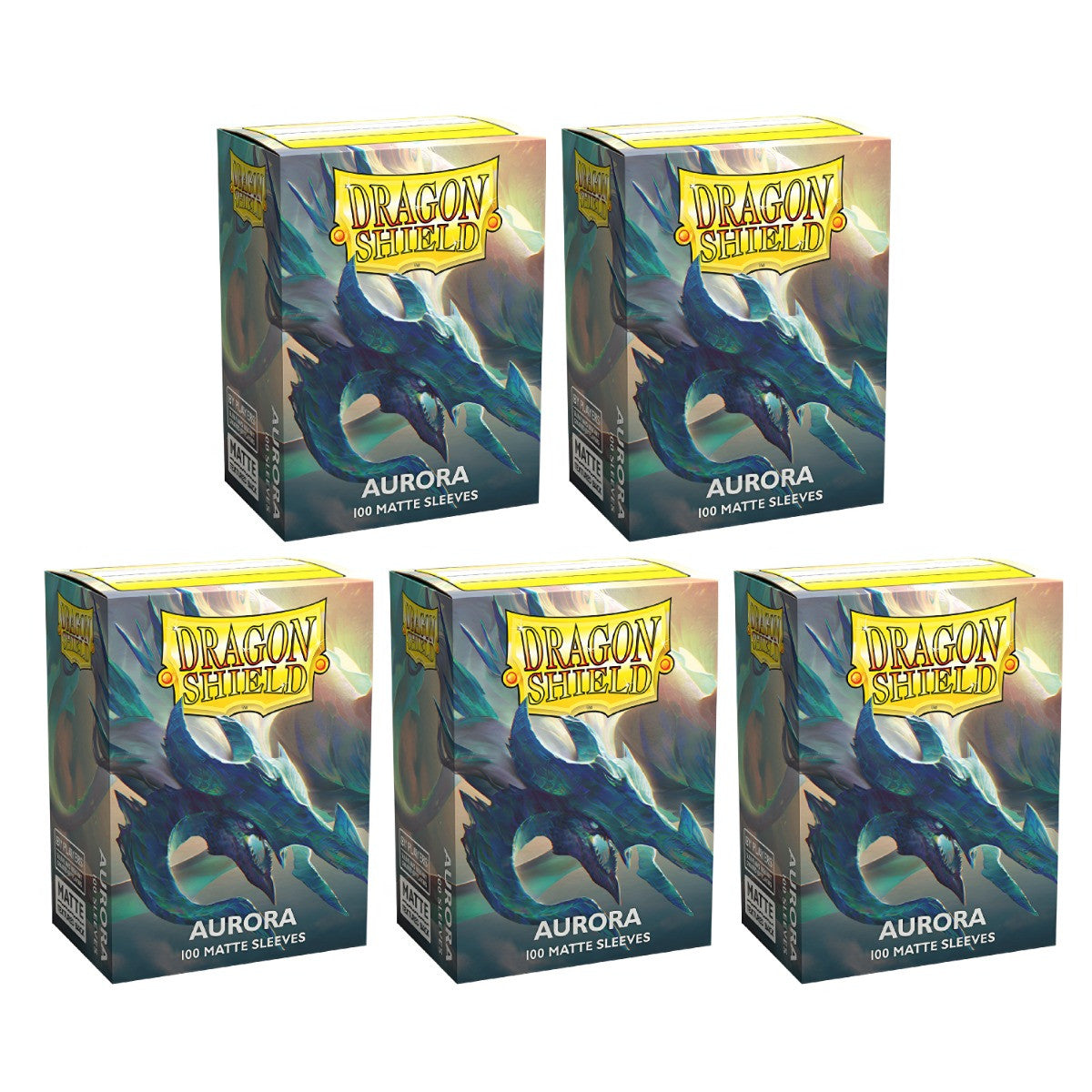 Dragon Shield Sleeves Standard Matte Aurora 100 ct 5 Packs ATMDSH11058K2