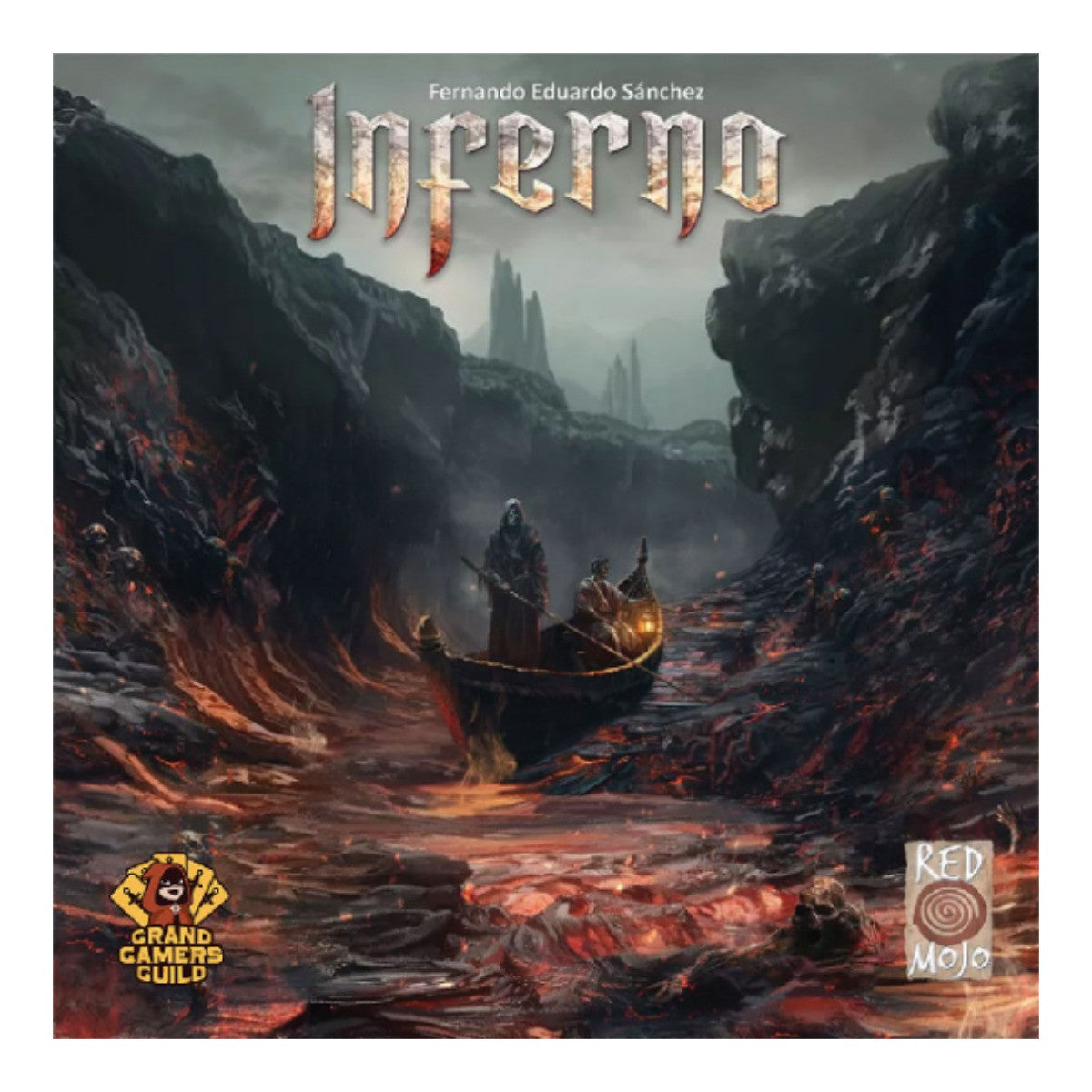 Grand Gamers Guild Inferno Worker Placement Strategy Game 1 to 4 Players Ages 14 Plus GGD101790