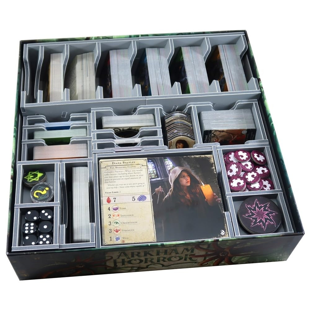 Folded Space Board Game Insert Arkham Horror 3rd Edition Foam Organizer FLSAH3