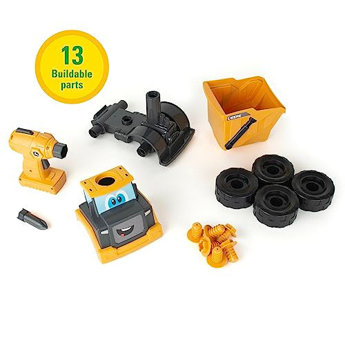 Tomy John Deere Build-A-Buddy Dump Truck Toy Buildable Dump Truck Take Apart Toys with Toy Drill STEM Building Toys for Kids Ages 18 Months and Up TM-47508EU