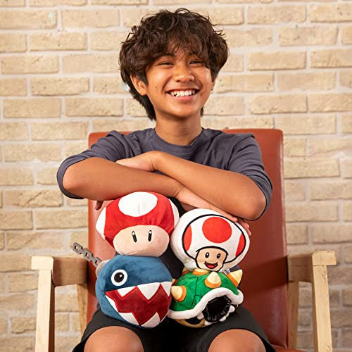 Tomy Club Mocchi-Mocchi Nintendo Super Mario Plush Toy Bowser Shell Plushie Squishy Plushies 6 Inch TM-T12420B