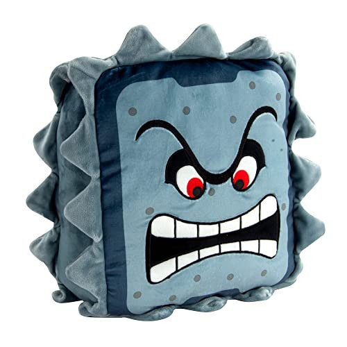 Tomy Club Mocchi Mocchi Nintendo Super Mario Plush Toy Thwomp Plushie Collectible Squishy Plushies 15 Inch TM-T12429B