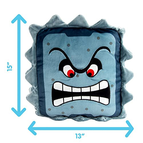 Tomy Club Mocchi Mocchi Nintendo Super Mario Plush Toy Thwomp Plushie Collectible Squishy Plushies 15 Inch TM-T12429B