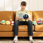 Tomy Club Mocchi Super Mario Plush Thwomp Plushie Squishy Mario Toys Plush Collectible Mario Figures Soft Plush Toys and Mario Room Decor 6 inch TM-T12443B