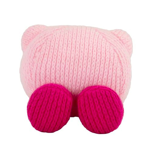 Tomy Nuiguru Knit Kirby Plush Hovering Kirby Plushie Knit Plushies Soft and Squishy Kawaii Plushies Toys Video Game Collectibles Gaming Room Decor 6 Inch TM-T12475