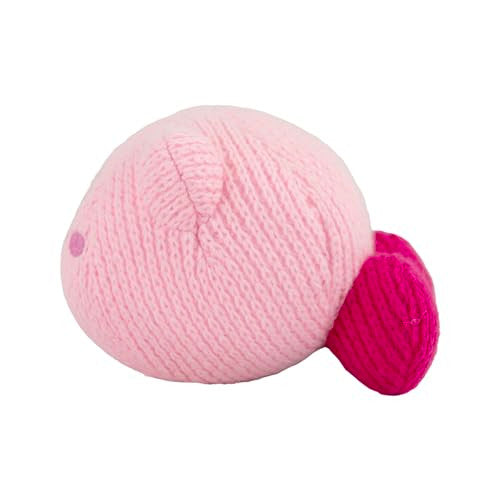 Tomy Nuiguru Knit Kirby Plush Hovering Kirby Plushie Knit Plushies Soft and Squishy Kawaii Plushies Toys Video Game Collectibles Gaming Room Decor 6 Inch TM-T12475