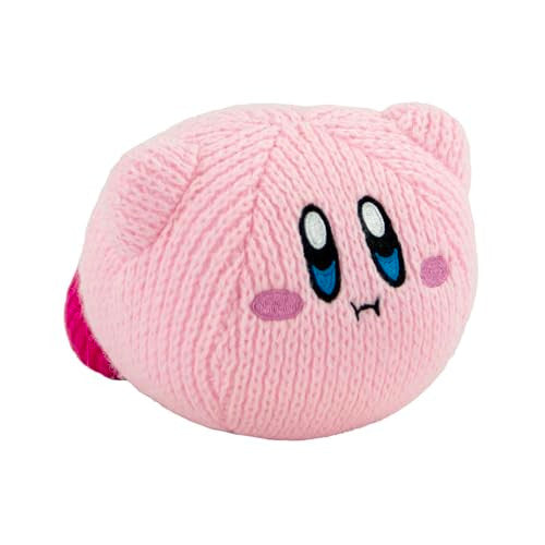 Tomy Nuiguru Knit Kirby Plush Hovering Kirby Plushie Knit Plushies Soft and Squishy Kawaii Plushies Toys Video Game Collectibles Gaming Room Decor 6 Inch TM-T12475