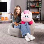 Tomy Nuiguru Knit Kirby Plush Kirby and Friend Heart Plushie Knit and Crochet Plushies Collectible Crochet Stuffed Animals Soft Cozy Plush Toys and Kirby Room Decor 15 Inch TM-T12476