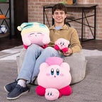 Tomy Nuiguru Knit Kirby Plush Kirby and Friend Heart Plushie Knit and Crochet Plushies Collectible Crochet Stuffed Animals Soft Cozy Plush Toys and Kirby Room Decor 15 Inch TM-T12476