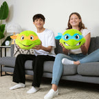 Tomy Club Mocchi Teenage Mutant Ninja Turtles Plush Leonardo Head Plushie Squishy TMNT Toys Plush Collectible TMNT Figures Room Decor 15 Inch TM-T12479