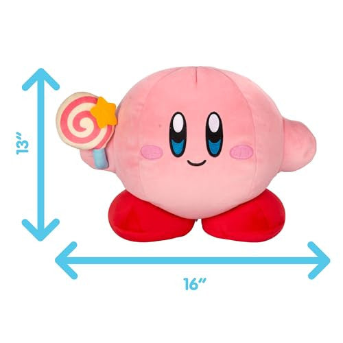 Tomy Club Mocchi Kirby Plushies Kirby with Invincible Candy Plushie Squishy Kirby Toys Collectible Plush Toys and Cute Stuffed Animals and Stocking Stuffers for Kids 15 Inch TM-T12628