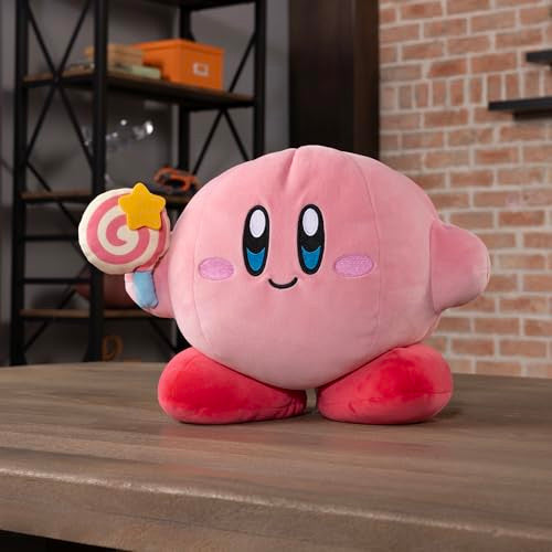 Tomy Club Mocchi Kirby Plushies Kirby with Invincible Candy Plushie Squishy Kirby Toys Collectible Plush Toys and Cute Stuffed Animals and Stocking Stuffers for Kids 15 Inch TM-T12628