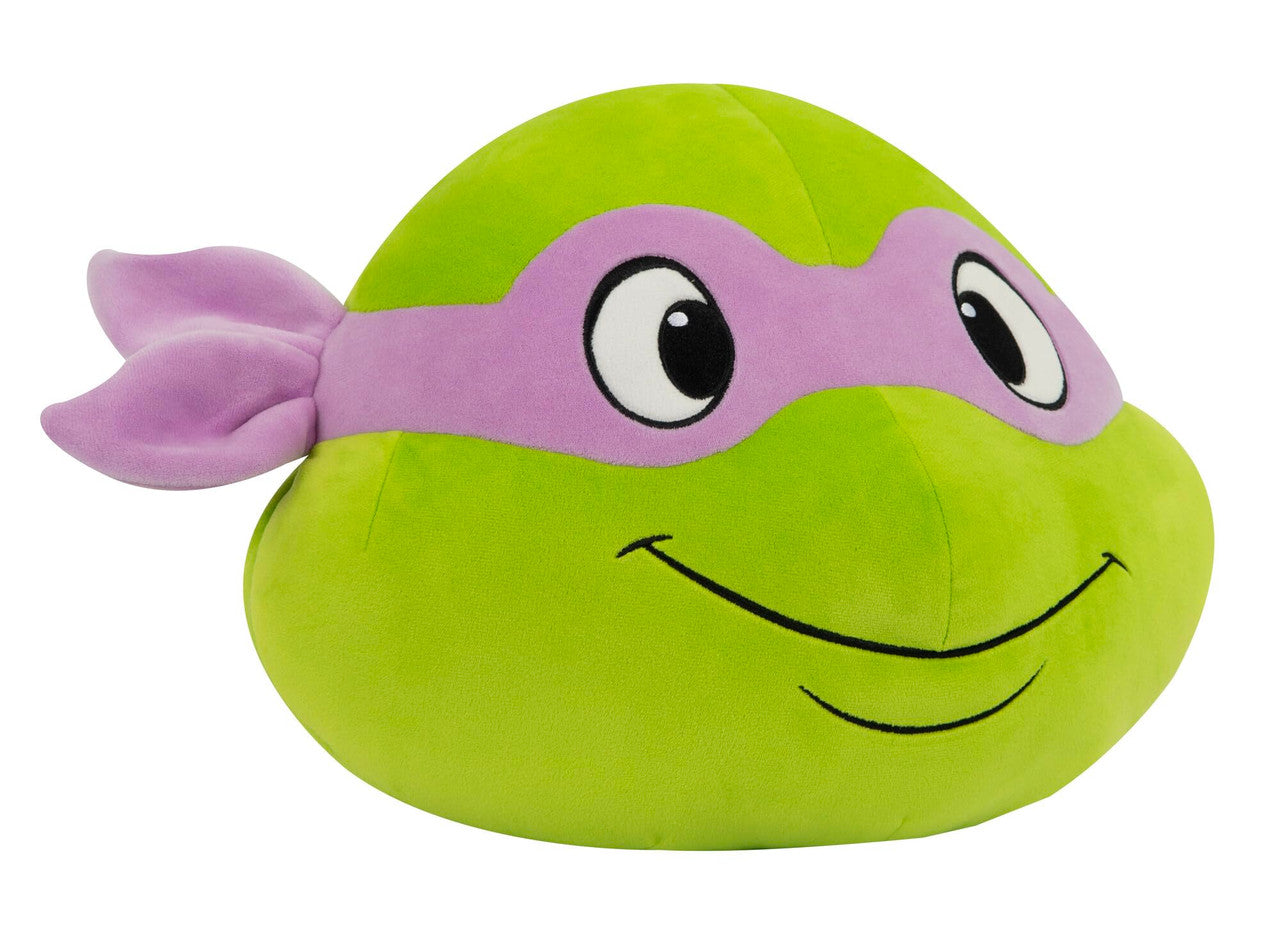 Tomy Club Mocchi Teenage Mutant Ninja Turtles Plush Toy Donatello Head Plushie Squishy TMNT Soft Toys Plush Collectible TMNT Figures Room Decor 15 Inch TM-T12640