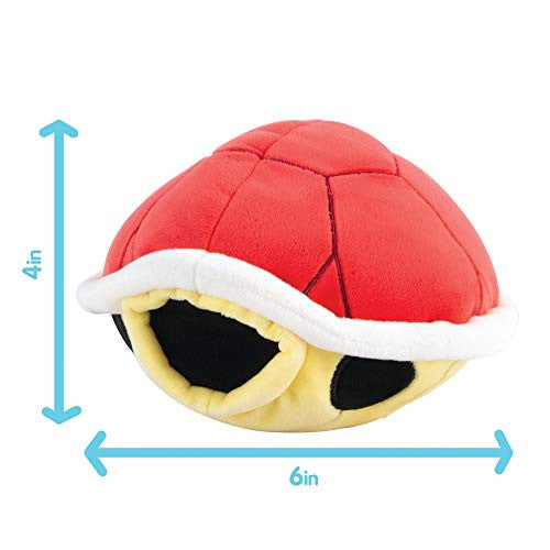 Tomy Club Mocchi Mario Kart Plush Red Shell Plushie Squishy Mario Toys and Cute Stuffed Animals for Gaming Room Decor Video Game Collectibles 6 Inch TM-T12702B
