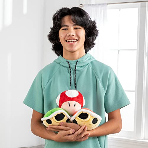 Tomy Club Mocchi Mario Kart Plush Red Shell Plushie Squishy Mario Toys and Cute Stuffed Animals for Gaming Room Decor Video Game Collectibles 6 Inch TM-T12702B