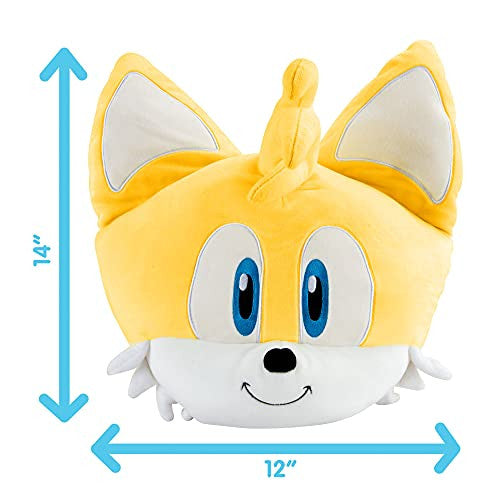 Tomy Club Mocchi Sonic the Hedgehog Plush Tails Plushie Squishy Collectible Sonic Toys Animals and Gifts Cute Plushies and Sonic Room Decor 15 inch TM-T12803B