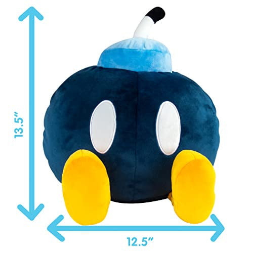 Tomy Club Mocchi Plush Bob Omb Plushie Squishy Mario Toys Plush Collectible Mario Figures Soft Plush Toys and Mario Room Decor 15 inch TM-T12813B