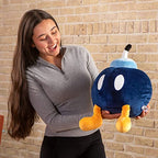 Tomy Club Mocchi Plush Bob Omb Plushie Squishy Mario Toys Plush Collectible Mario Figures Soft Plush Toys and Mario Room Decor 15 inch TM-T12813B