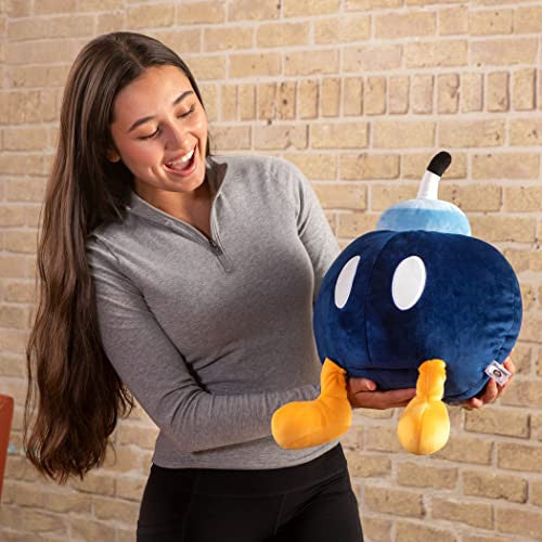 Tomy Club Mocchi Plush Bob Omb Plushie Squishy Mario Toys Plush Collectible Mario Figures Soft Plush Toys and Mario Room Decor 15 inch TM-T12813B