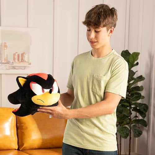 Tomy Club Mocchi Sonic the Hedgehog Plush Shadow the Hedgehog Plushie Squishy Collectible Sonic Toys Animals and Gifts Cute Plushies and Sonic Room Decor 15 inch TM-T12825B