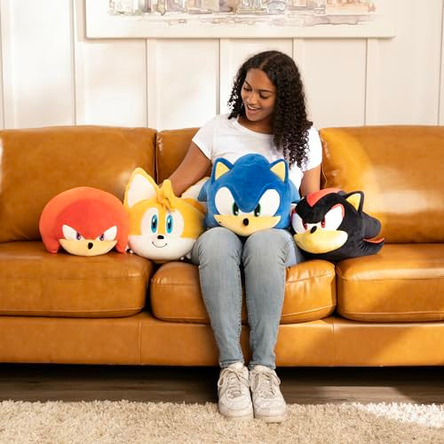Tomy Club Mocchi Sonic the Hedgehog Plush Shadow the Hedgehog Plushie Squishy Collectible Sonic Toys Animals and Gifts Cute Plushies and Sonic Room Decor 15 inch TM-T12825B