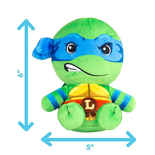 Tomy Club Mocchi- Teenage Mutant Ninja Turtles Plush TMNT Leonardo Plushie Ninja Turtle Stuffed Animal Toys and Room Decor Plush Collectible TMNT Figures 6 inch TM-T12864