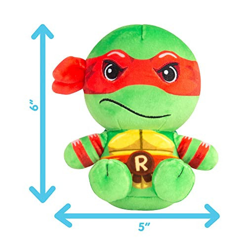 Tomy Club Mocchi Teenage Mutant Ninja Turtles Plush TMNT Raphael Plushie Ninja Turtle Stuffed Animal Toys and Room Decor Plush Collectible TMNT Figures 6 inch TM-T12865