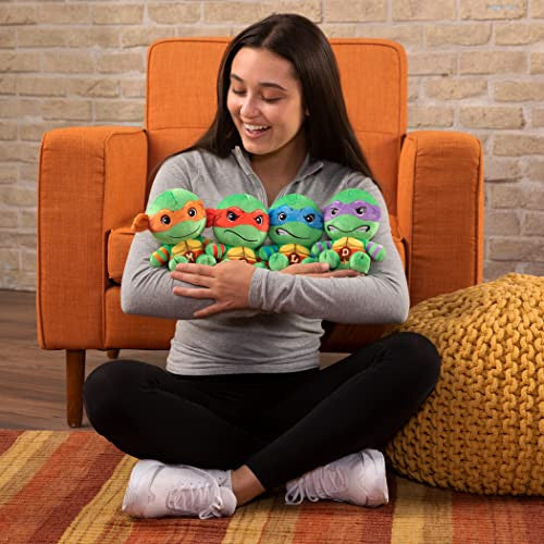 Tomy Club Mocchi Teenage Mutant Ninja Turtles Plush TMNT Raphael Plushie Ninja Turtle Stuffed Animal Toys and Room Decor Plush Collectible TMNT Figures 6 inch TM-T12865