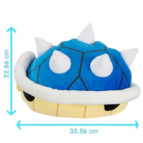 Tomy Club Mocchi Mario Kart Plushies Spiny Shell Plushie Squishy Mario Toys Collectible Mario Figures and Cute Stuffed Animals Holiday Gifts and Stocking Stuffers for Kids 15 Inch TM-T12956B