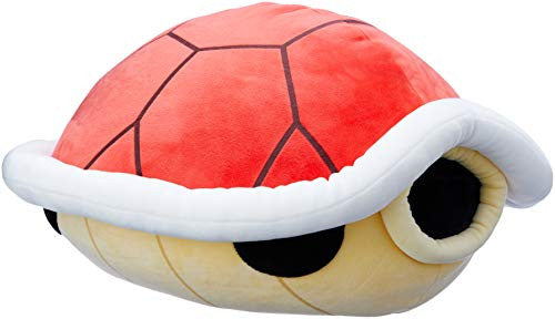 Tomy Club Mocchi Mario Kart Plush Red Shell Plushie Squishy Mario Toys and Cute Stuffed Animals Gaming Room Decor Video Game Collectibles 15 Inch TM-T12959B1