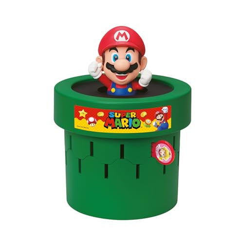 Tomy Pop Up Super Mario Board Game Family and Preschool Kids Games for Family Game Night Kids Activities and Super Mario Toys Girls and Boys Games for 2-4 Players - Ages 4 Years and Up TM-T73538US