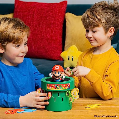 Tomy Pop Up Super Mario Board Game Family and Preschool Kids Games for Family Game Night Kids Activities and Super Mario Toys Girls and Boys Games for 2-4 Players - Ages 4 Years and Up TM-T73538US