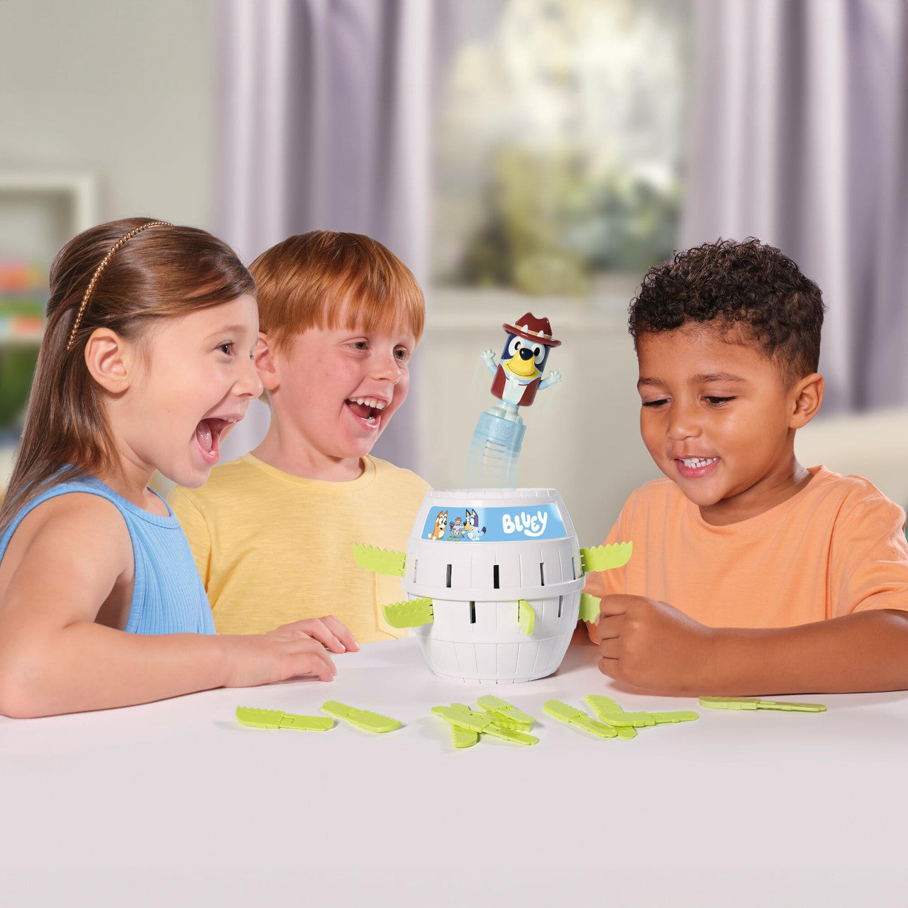Tomy Games Pop Up Bluey Kids Game Strategic Preschool Games and Bluey Toys for Family Game Night Classic Kids Board Games Kids Toys for 2-4 Players Ages 4 Years and Up TM-T73659US