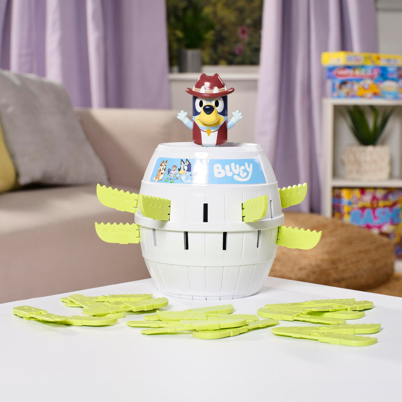Tomy Games Pop Up Bluey Kids Game Strategic Preschool Games and Bluey Toys for Family Game Night Classic Kids Board Games Kids Toys for 2-4 Players Ages 4 Years and Up TM-T73659US