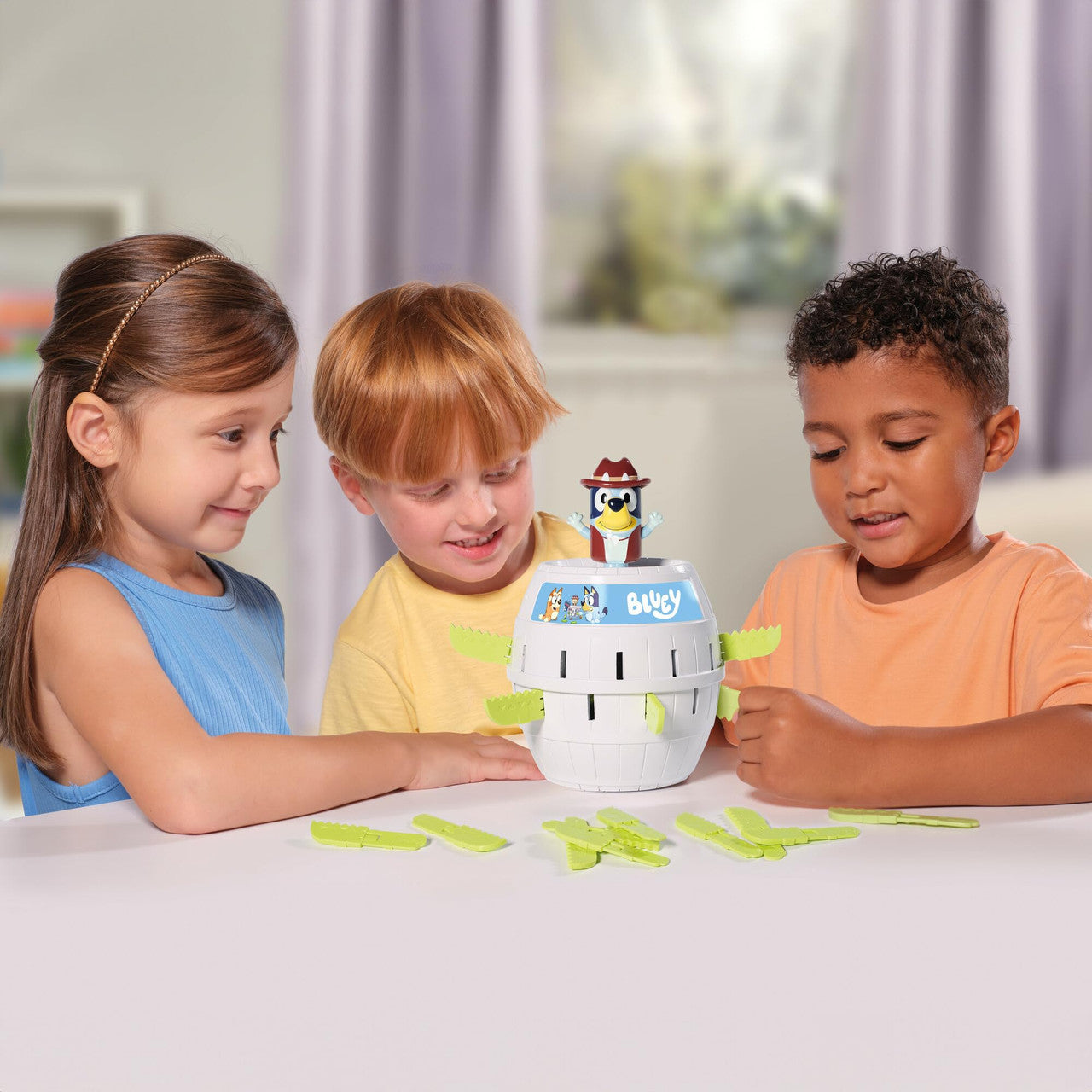 Tomy Games Pop Up Bluey Kids Game Strategic Preschool Games and Bluey Toys for Family Game Night Classic Kids Board Games Kids Toys for 2-4 Players Ages 4 Years and Up TM-T73659US