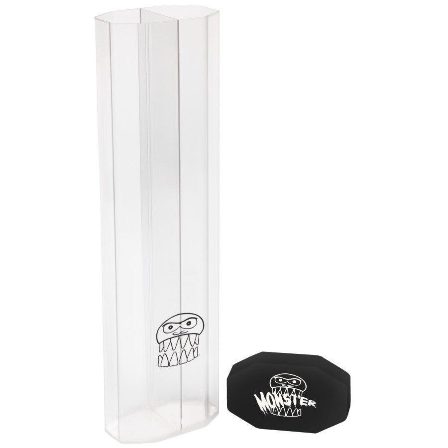 Monster Prism Dual Playmat Tube Clear With Black Caps