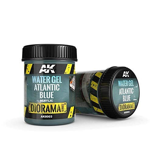 AK Interactive Diorama Water Gel Atlantic Blue Acrylic 250ml Bottle - AKI-8003