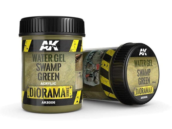 AK Interactive Diorama Water Gel Swamp Green Acrylic 250ml Bottle - AKI-8006
