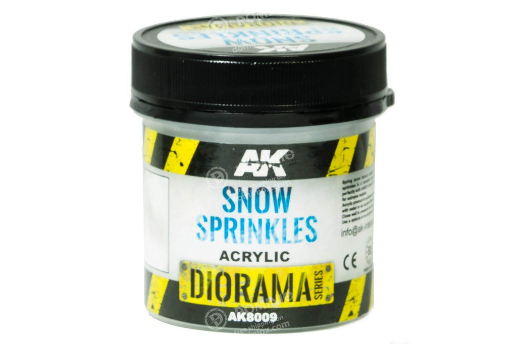 AK Interactive Diorama Snow Sprinkles Texture Acrylic 100ml Bottle - AKI-8009