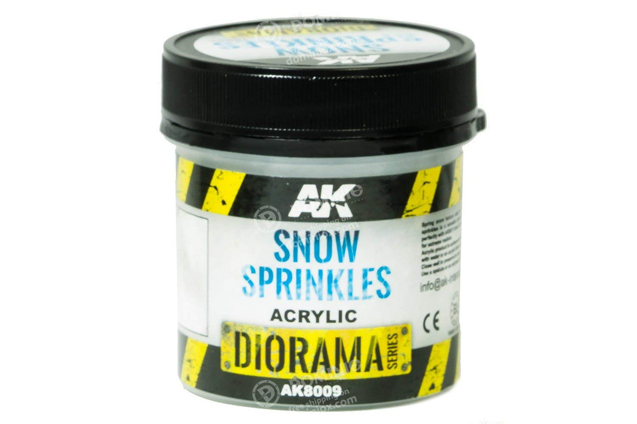 AK Interactive Diorama Snow Sprinkles Texture Acrylic 100ml Bottle - AKI-8009