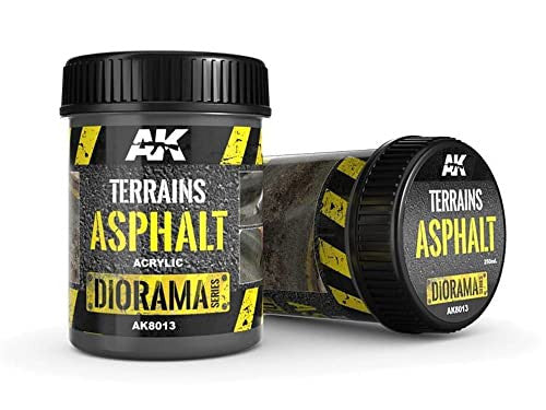 AK Interactive Diorama Terrains Asphalt Texture Acrylic 250ml Bottle - AKI-8013