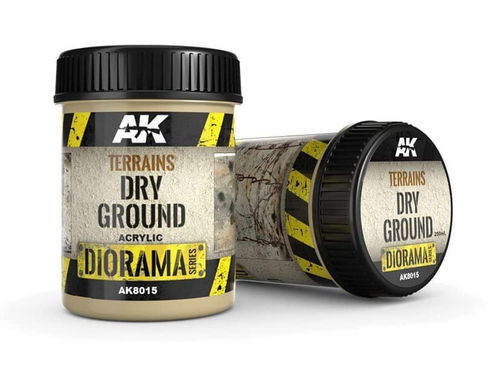 AK Interactive Diorama Terrains Dry Ground Texture Acrylic 250ml Bottle - AKI-8015
