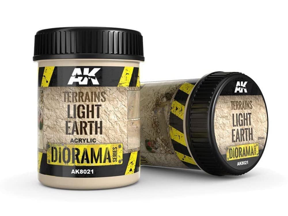 AK Interactive Diorama Terrains Light Earth Texture Acrylic 250ml Bottle - AKI-8021