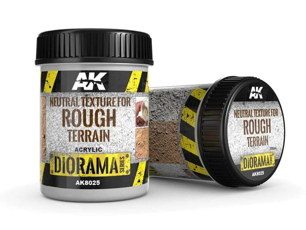 AK Interactive Diorama Neutral Texture for Rough Terrain Acrylic 250ml Bottle - AKI-8025