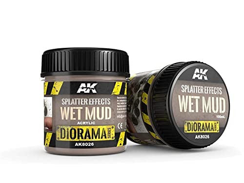 AK Interactive Diorama Splatter Effects Wet Mud Acrylic 100ml Bottle - AKI-8026