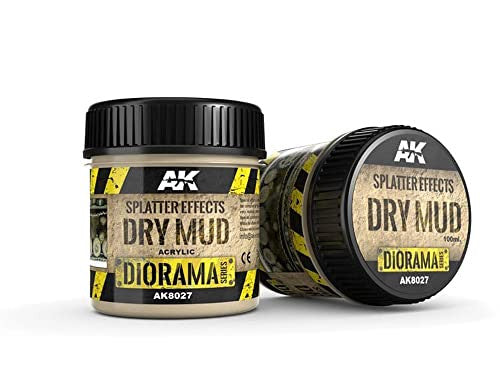 AK Interactive Diorama Splatter Effects Dry Mud Acrylic 100ml Bottle - AKI-8027