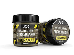 AK Interactive Diorama Splatter Effects Stirred Earth Acrylic 100ml Bottle - AKI-8030