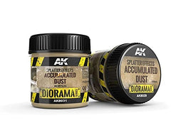 AK Interactive Diorama Splatter Effects Accumulated Dust Acrylic 100ml Bottle - AKI-8031
